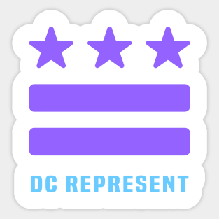 DC REPRESENT (Purple) Sticker